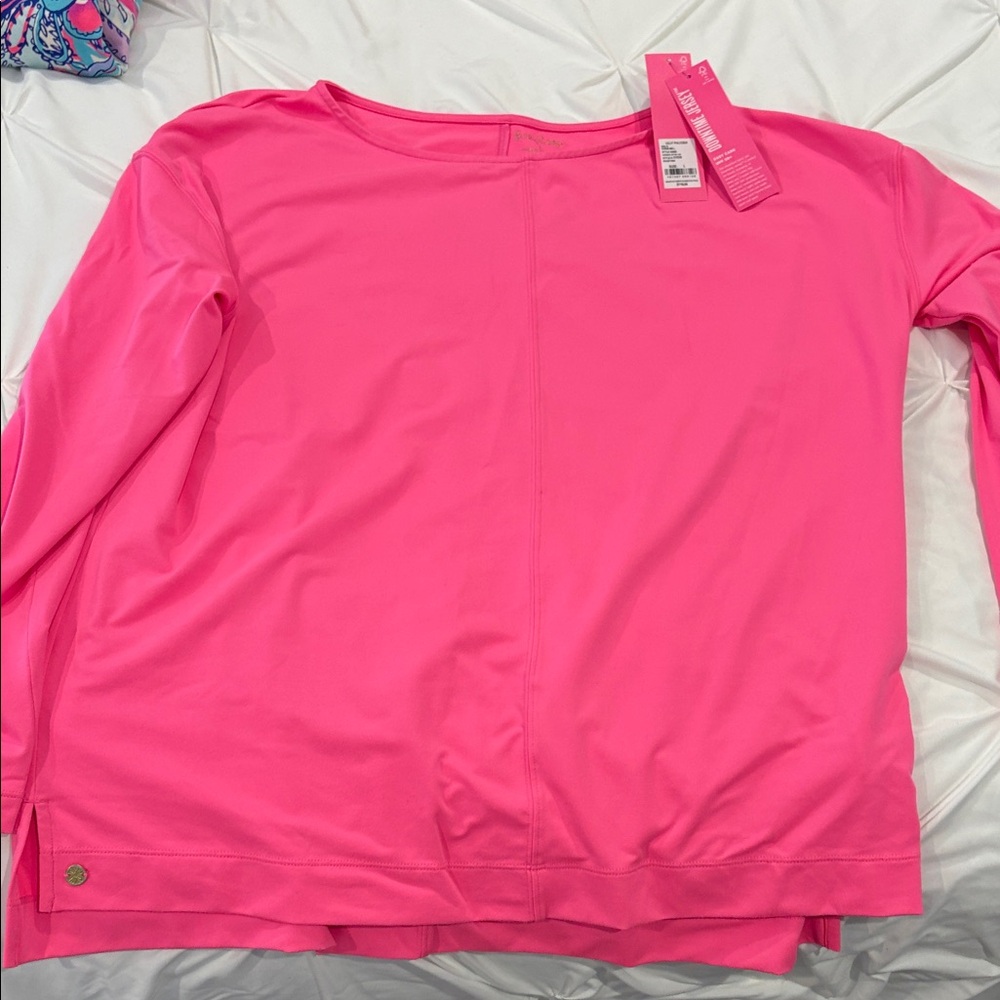 Lilly Pulitzer Bright Pink Long Sleeve Top